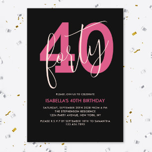 Invitación 40 Aniversario del 40° Aniversario de la Negra Neg