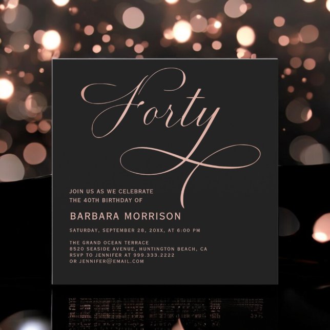 Invitación 40 Aniversario del Dorado del Rosa Negro 40 (Subido por el creador)