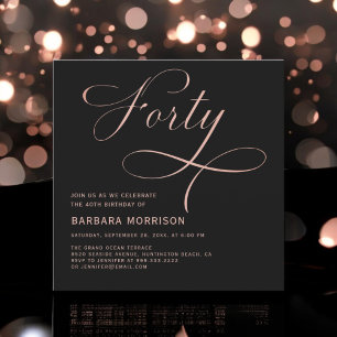 Invitación 40 Aniversario del Dorado del Rosa Negro 40