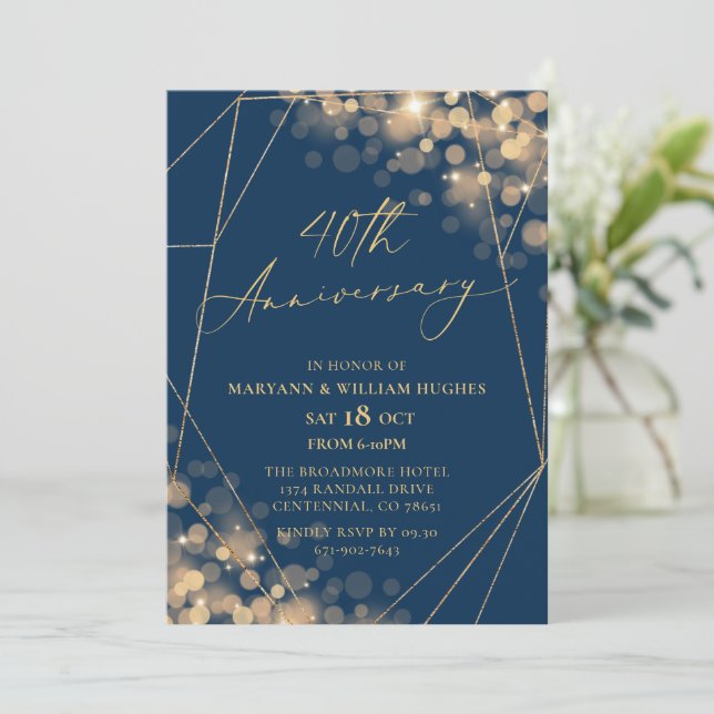 Invitación 40° Aniversario del Oro y la Marina (Anverso de pie)