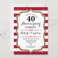 40 Aniversario - Oro Blanco Rubí Rojo