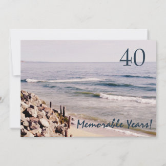 Invitación 40 años memorables/Océano de cumpleaños