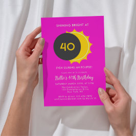 Invitación 40 cumpleaños | Fiesta de eclipse solar parcial 20