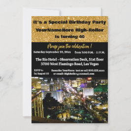 Invitación 40. La fiesta de cumpleaños de Las Vegas