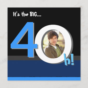 Invitación 40.o ¡4Oh grande! Fiesta de cumpleaños de la