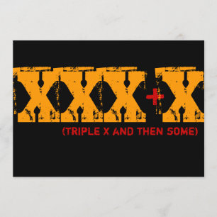 Invitación 40.o cumpleaños - X triple y entonces algo