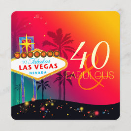 Invitación 40 y fabulosa fiesta de cumpleaños de Las Vegas