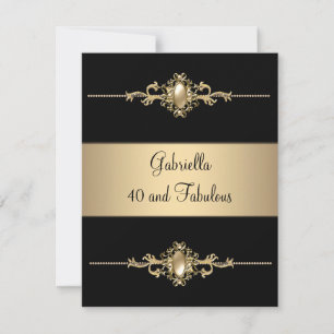Invitación 40 y fabulosa fiesta de cumpleaños del juego del c