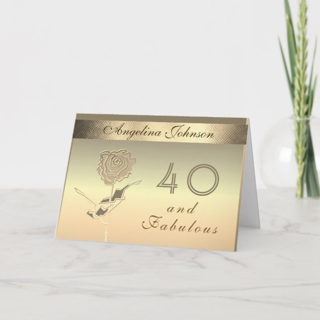 Invitación 40 y Fabuloso Oro (Anverso)