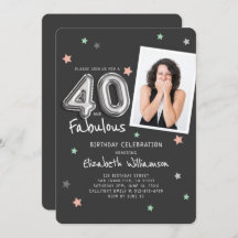 40 y fabuloso Relieve metalizado Estrellas de glob