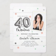 40 y fabuloso Relieve metalizado Estrellas de glob