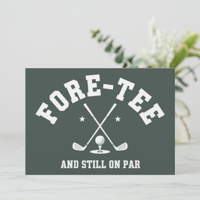 Invitación 40th Birthday Golf 40th Birthday Gift Golfing  (Anverso de pie)