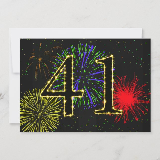 Invitación 41.ª fiesta de cumpleaños (Anverso)
