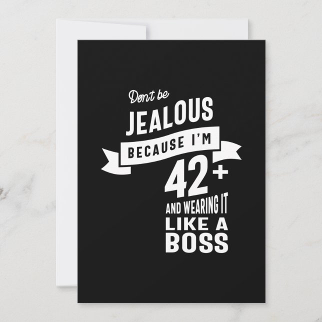Invitación 42 años - regalo gracioso de cumpleaños número 42 (Anverso)