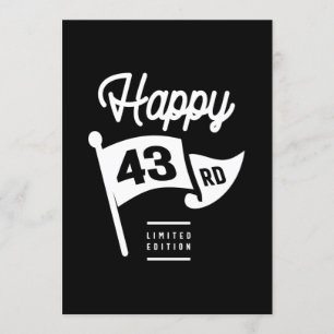 Invitación 43 años - regalo gracioso de cumpleaños 43