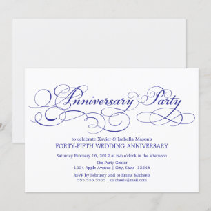 Invitación 45º Aniversario Blanco/Azul