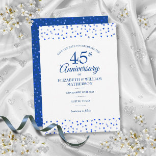 Invitación 45º aniversario de bodas de zafiro Save the Date