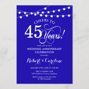 Invitación 45º aniversario del Boda Azul Real