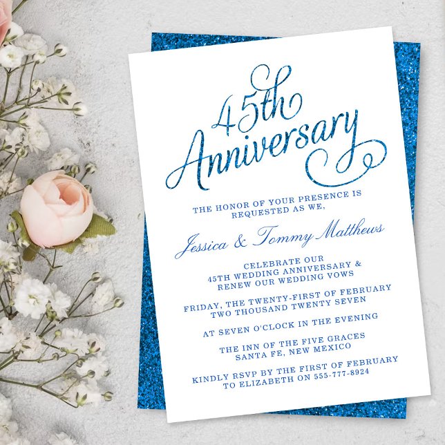 Invitación 45.º Aniversario del Boda de Sapphire (Subido por el creador)