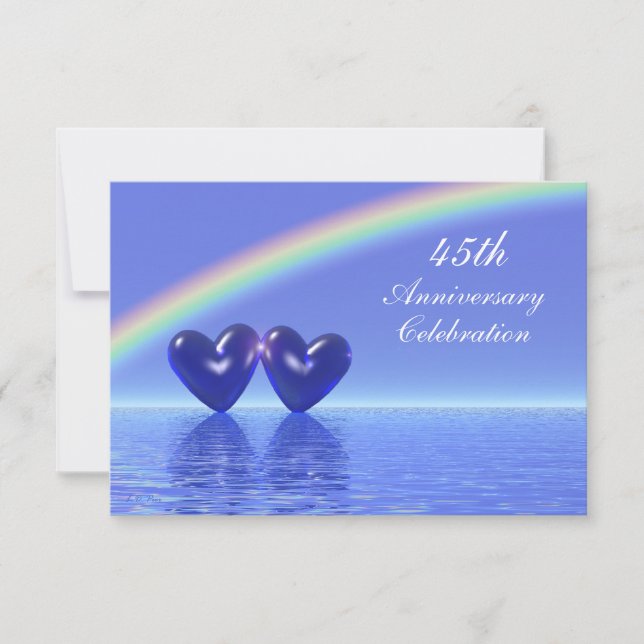Invitación 45 Aniversario Corazones de Zafiro (Anverso)