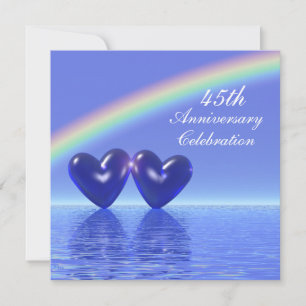 Invitación 45 Aniversario Corazones de Zafiro