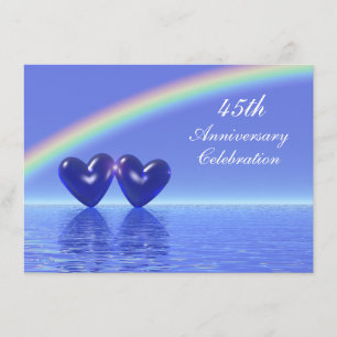 Invitación 45 Aniversario Corazones de Zafiro