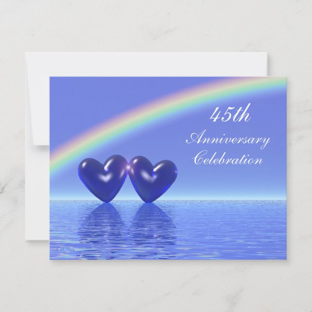 Invitación 45 Aniversario Corazones de Zafiro (Anverso)