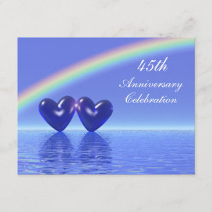 Invitación 45 Aniversario Corazones de Zafiro