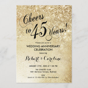 Invitación 45 Aniversario de Boda de Oro