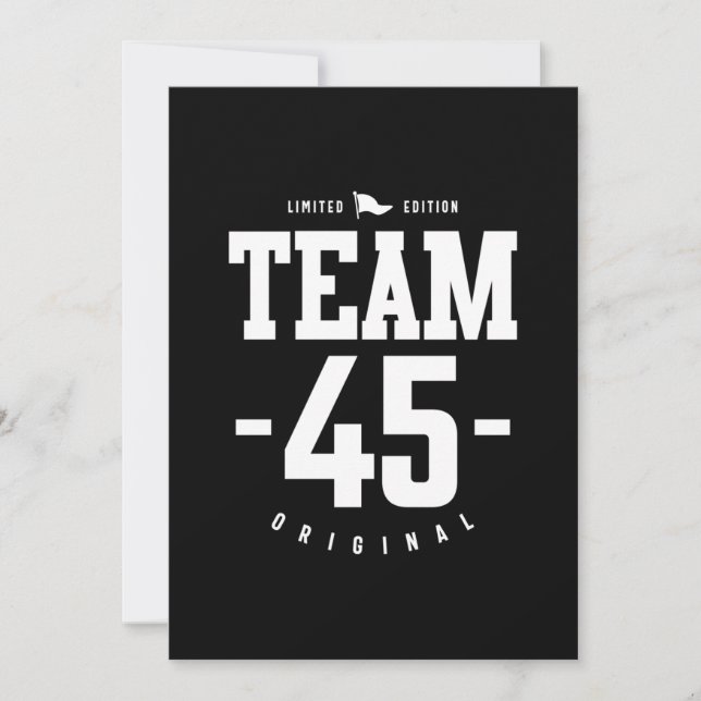 Invitación 45 años - Regalo divertido para el 45 cumpleaños (Anverso)