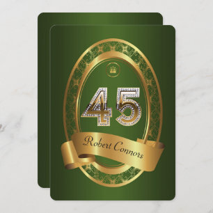 Invitación 45.o, hombre de la mujer de la fiesta de