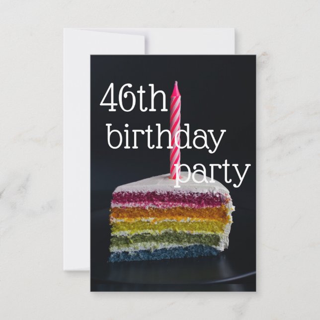 Invitación 46.º cumpleaños (Anverso)