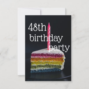 Invitación 48.º cumpleaños