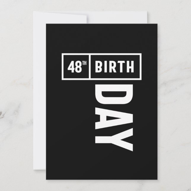Invitación 48 años - regalo gracioso de cumpleaños 48 (Anverso)