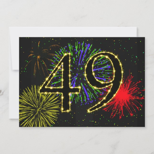 Invitación 49.ª fiesta de cumpleaños (Anverso)