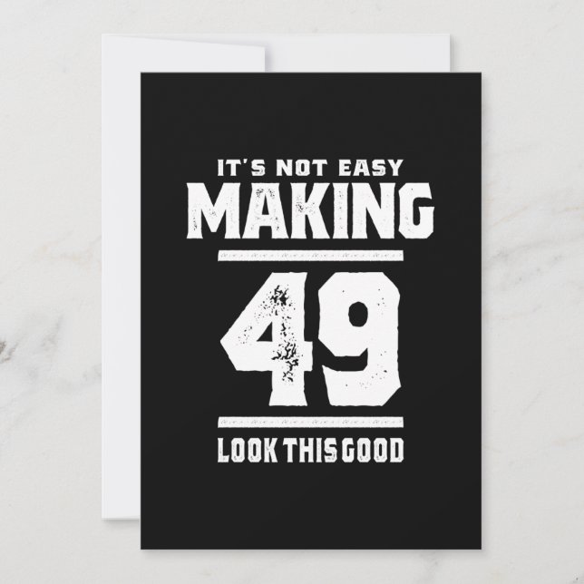 Invitación 49 años - regalo gracioso de cumpleaños 49 (Anverso)