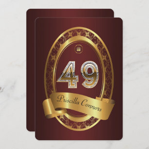 Invitación 49.o, hombre de la mujer de la fiesta de