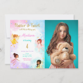 Invitación 4.ª foto de la fiesta de cumpleaños de Fairy
