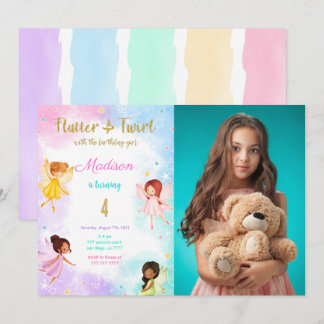 Invitación 4.ª foto de la fiesta de cumpleaños de Fairy