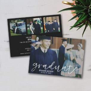 Invitación 4.ª Graduación Moderna con guión moderno