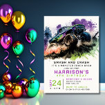 Invitación 4.º cumpleaños Monster Camión Romper niños de choq<br><div class="desc">4th Birthday Monster Truck Smash Crash Kids Invitation Invite a descargar instantáneamente Impresión Digital Einvitación Evite presenta un camión monstruo de color agua conduciendo a través de la tierra con el texto "Smash and Crash it a monstruo truck" en escritura moderna de tipografía. Perfecto para las celebraciones de la fiesta...</div>