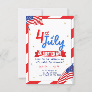 Invitación 4.º fiesta de BBQ de julio