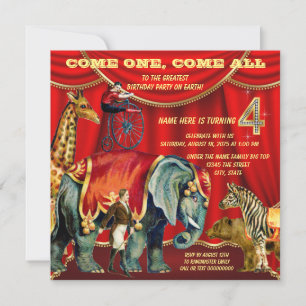 Invitación 4.º Fiesta de cumpleaños