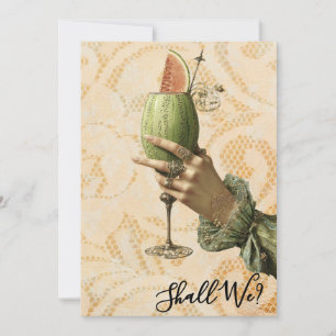 Invitación *~*  4 A101  Cóctel Ornamentado FOTO DESPEDIDA DE 