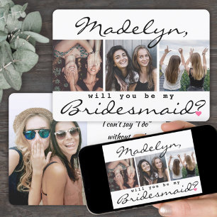 Invitación 4 Collage de fotos Serás Mi Propuesta De La Mujer
