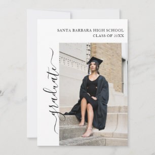 Invitación 4 Collage de Graduación de Fotografías con escritu