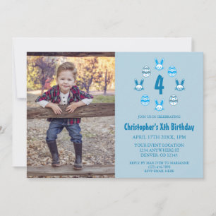 Invitación 4° cumpleaños de Pascua Azul