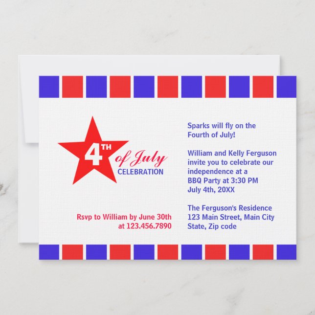 Invitación 4 de julio (Anverso)