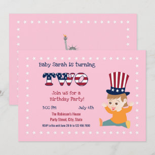 Invitación 4 de julio 2014 Fiesta de la bebé bebé