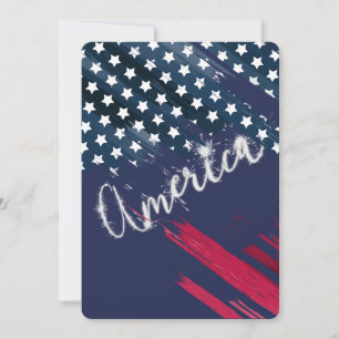 Invitación 4 de julio Bandera del Fiesta Sparkler